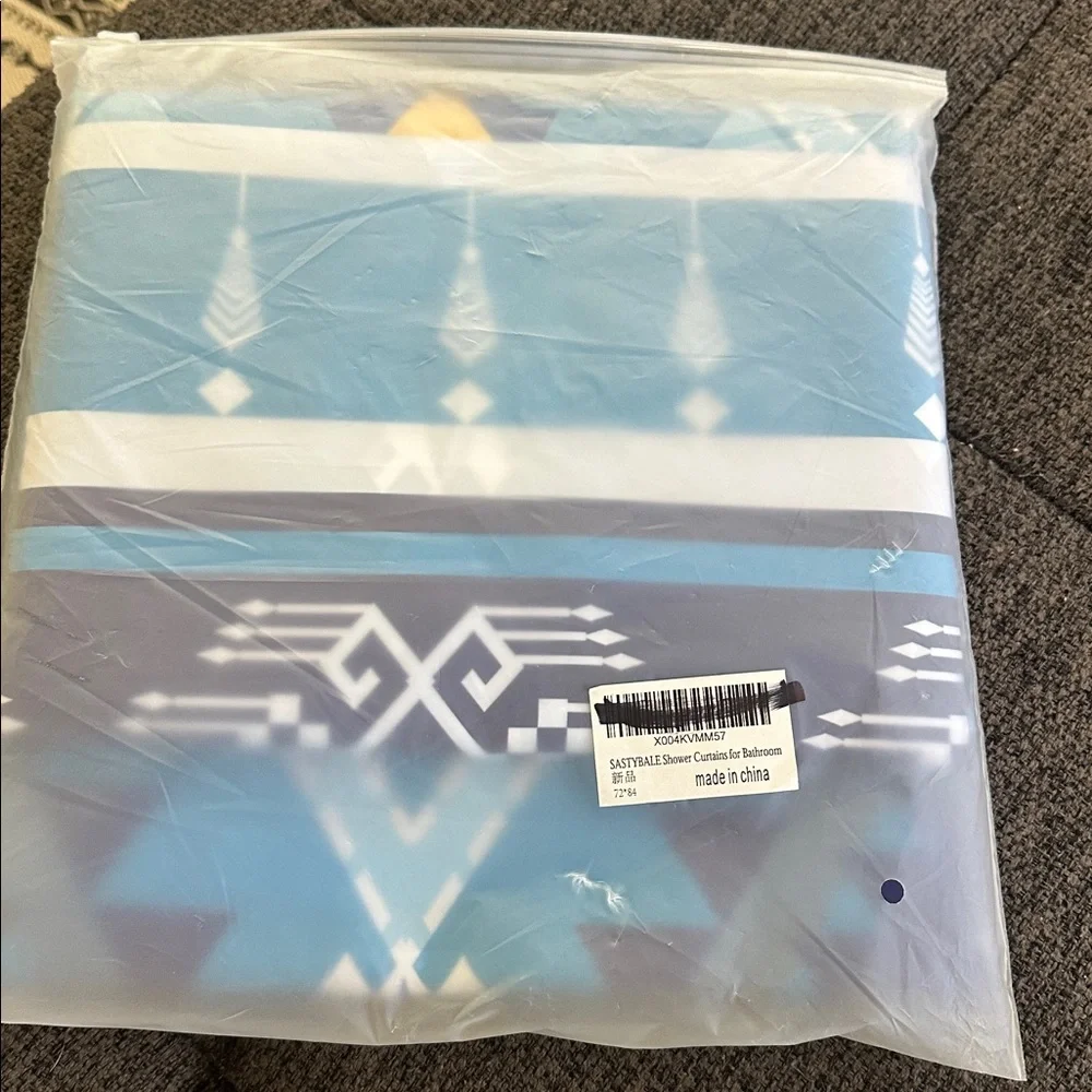 NWT SASTYBALE Boho Farmhouse Shower Curtain with 12 Hooks, 72x84 Inch